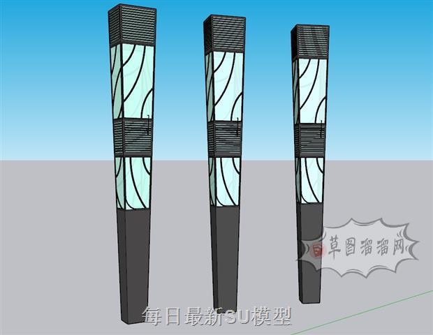 景观灯SU模型 1