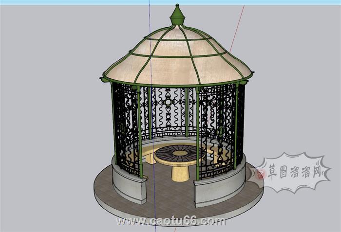 铁艺凉亭亭子SU模型