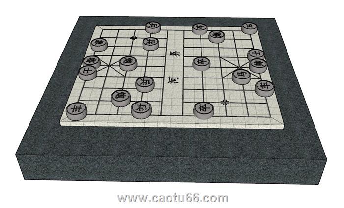 景观象棋棋盘SU模型 1