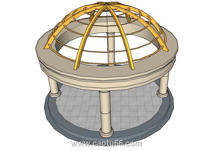 亭子凉亭SU模型 1