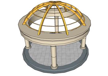 亭子凉亭SU模型 免费sketchup模型下载