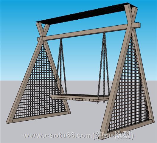 三角秋千椅SU模型 1