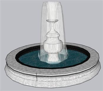 水景喷泉SU模型 免费sketchup模型下载