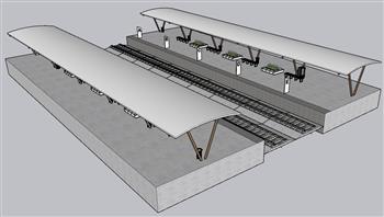 廊架  站台  铁路  轨道