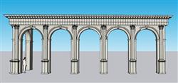 罗马柱  石柱  拱门