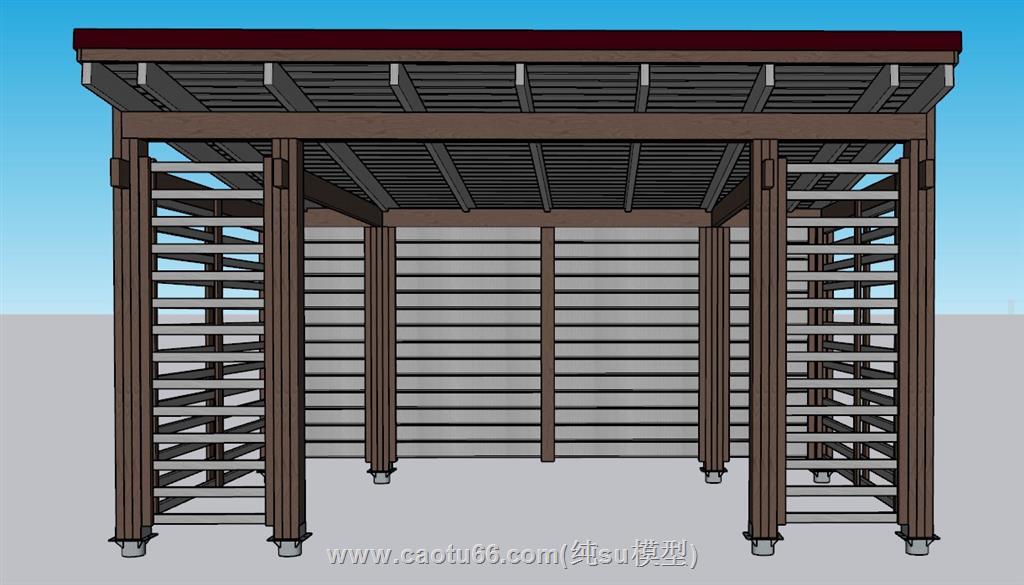 亭子廊架凉亭SU模型 1