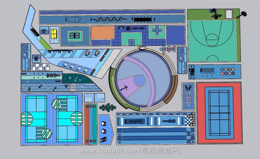 消防登高面SU模型 1