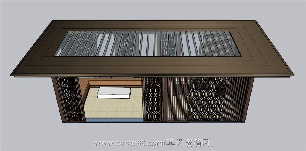 新中式亭子凉亭SU模型 1