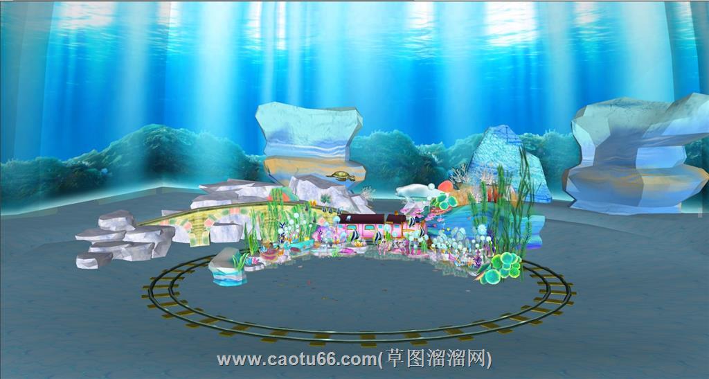 海底水族景观SU模型 1