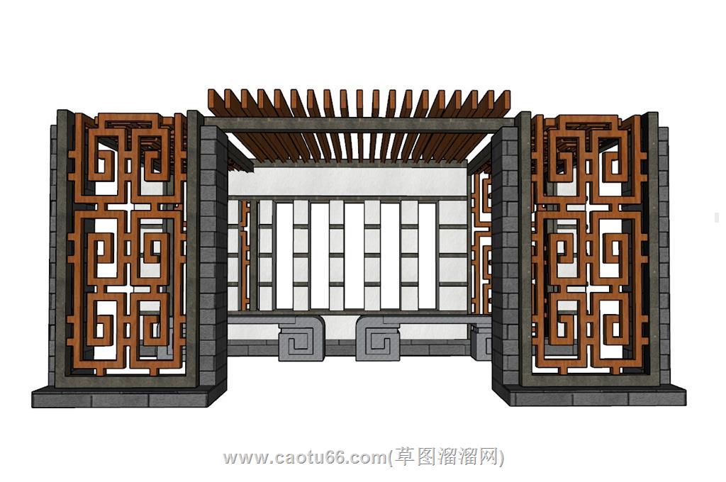 亭子廊架SU模型