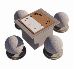 石桌  五子棋  棋盘  石凳