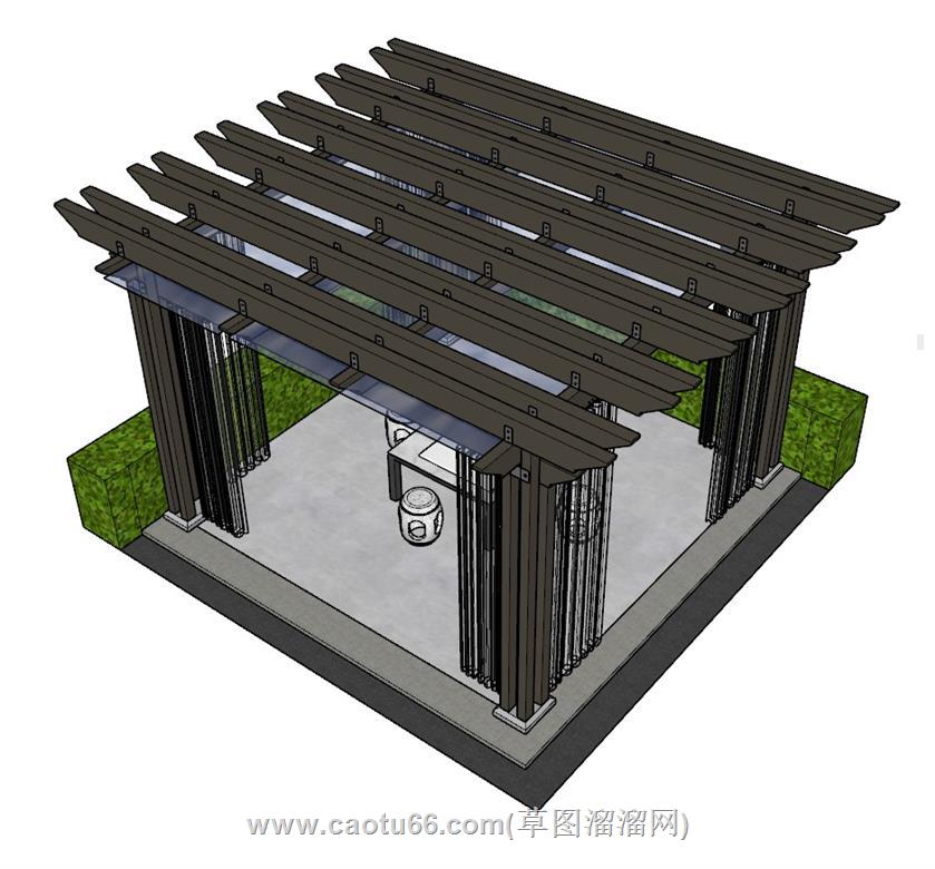 亭子凉亭SU模型 2