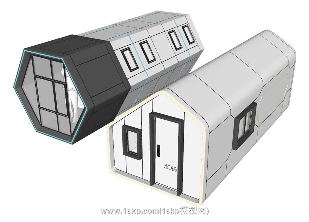 民宿太空舱SU模型 1