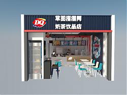 奶茶店饮品店SU模型 免费sketchup模型下载