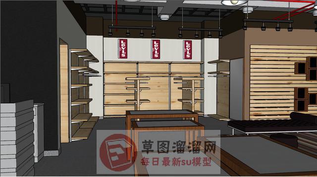 服装店橱窗假人SU模型 5