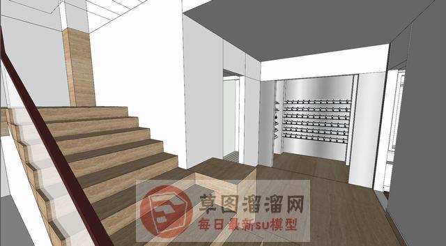 西班牙别墅建筑SU模型 6