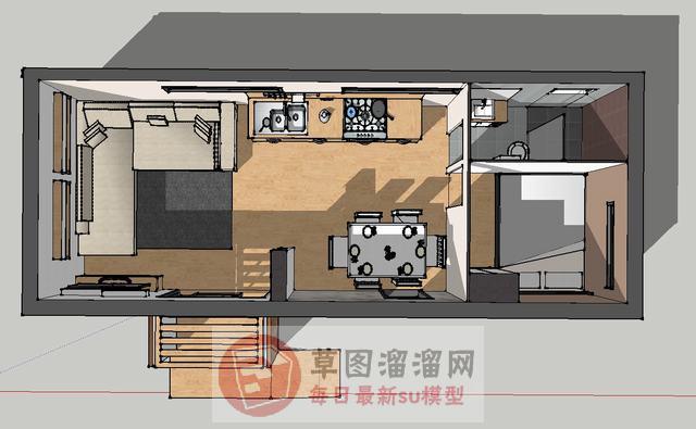 集装箱住宅室内SU模型