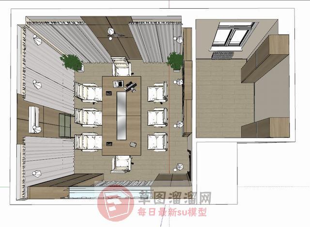 办公室会议室SU模型 1