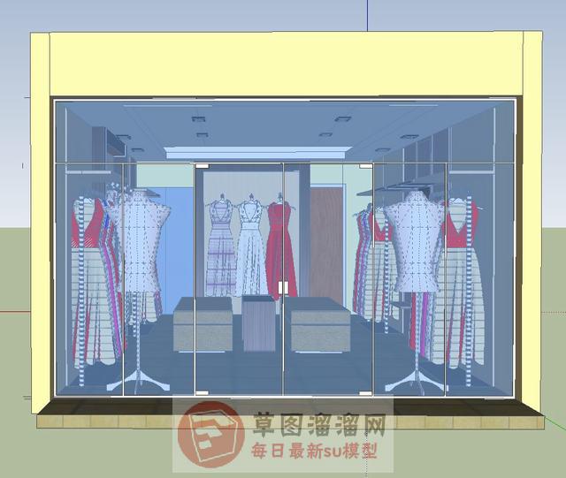 服装店假人模特SU模型 1