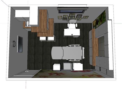医疗室诊室办公室SU模型 1