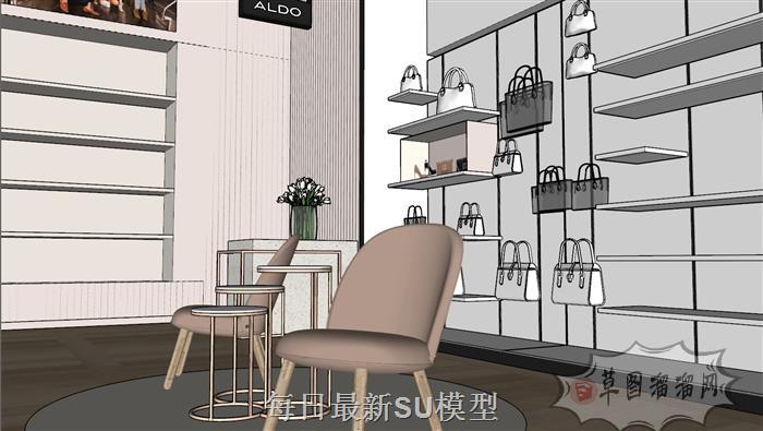 女装店包包店服装店SU模型 3