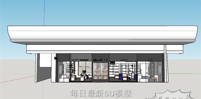 服装店包包店商店SU模型 1