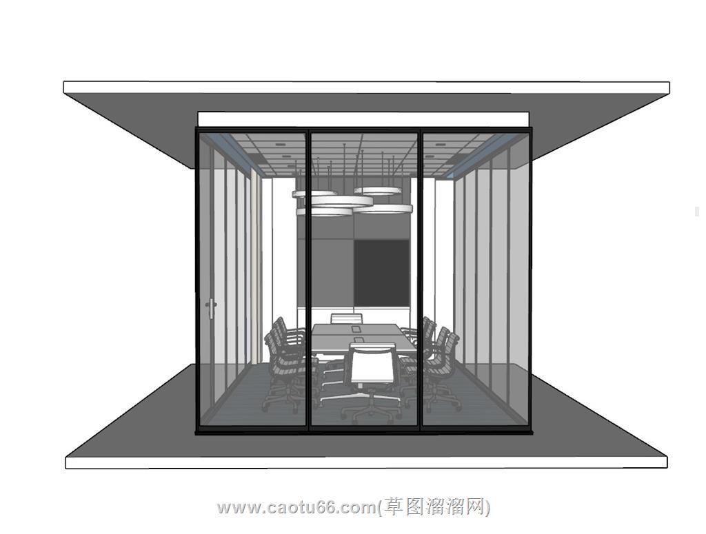 会议室会议桌SU模型 1