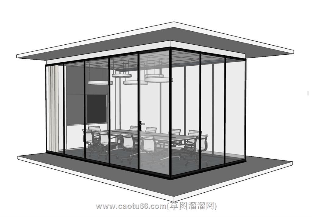 会议室会议桌SU模型 2