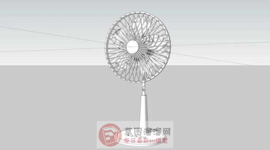 落地扇电风扇SU模型 1