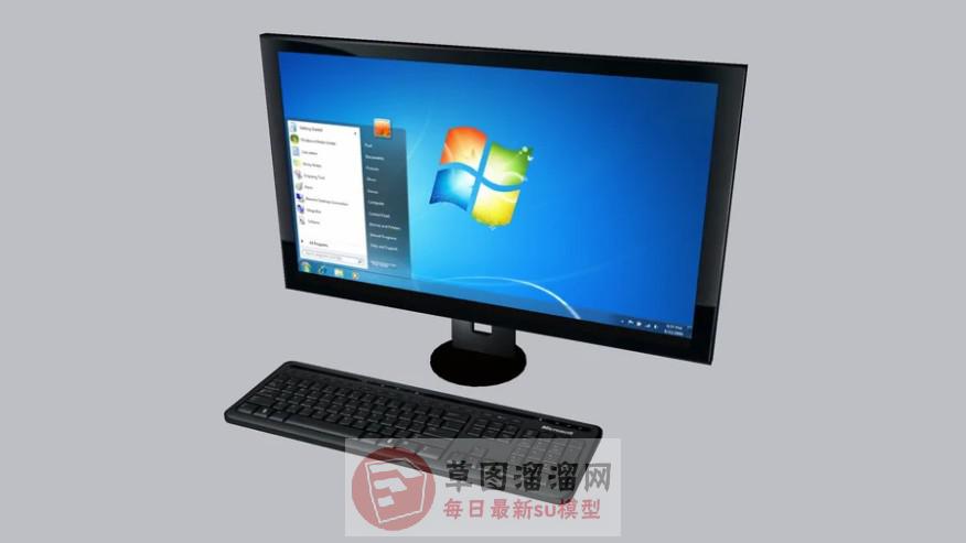 PC电脑显示器SU模型 1