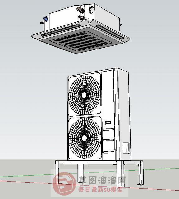 中央空调空调外机SU模型 1