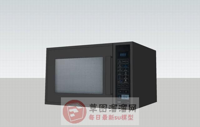 微波炉烤箱家电SU模型 1