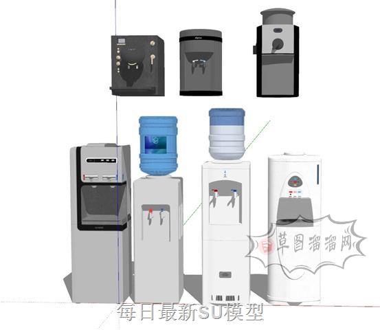 饮水机家电SU模型 1