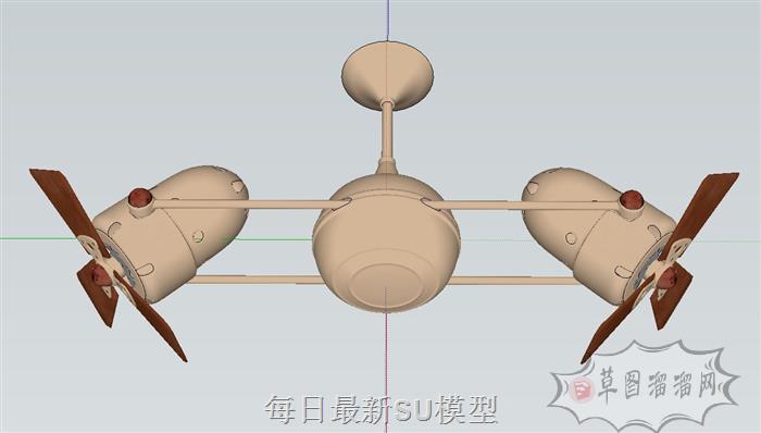 吊扇风扇SU模型 1