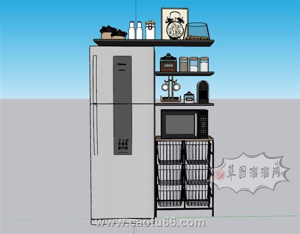 冰箱家电SU模型 1