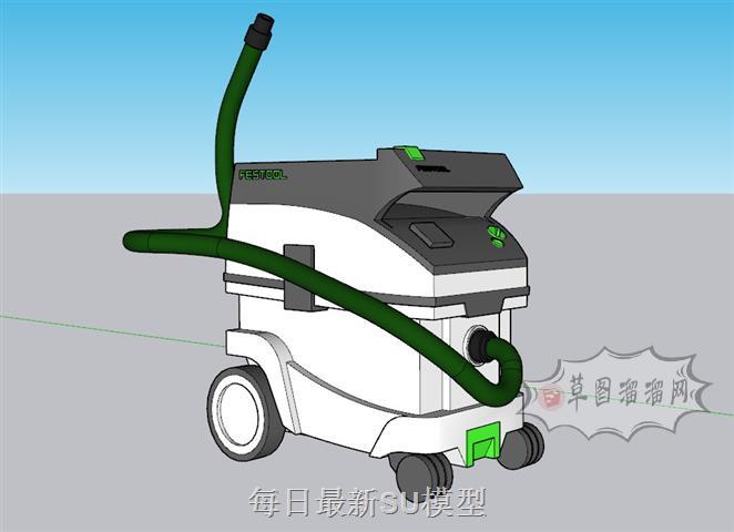 吸尘器扫把清理SU模型 1