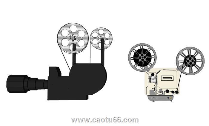 电影放映机SU模型 1