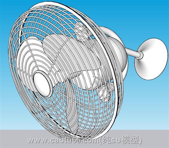 壁扇电扇风扇SU模型 1