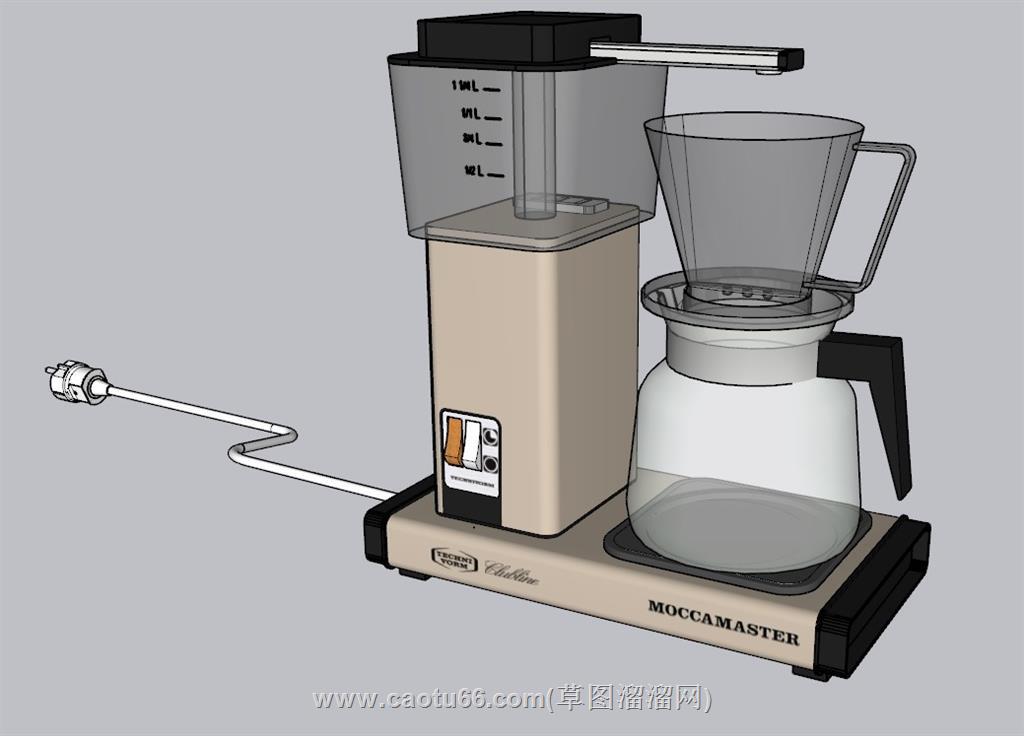 豆浆机咖啡机SU模型 1