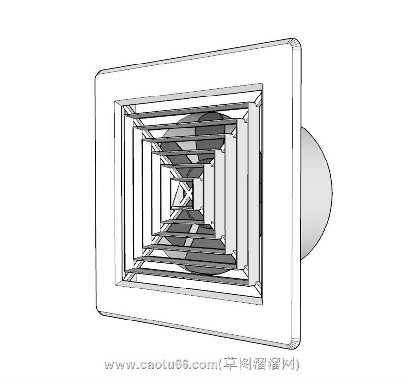 排气扇SU模型 2