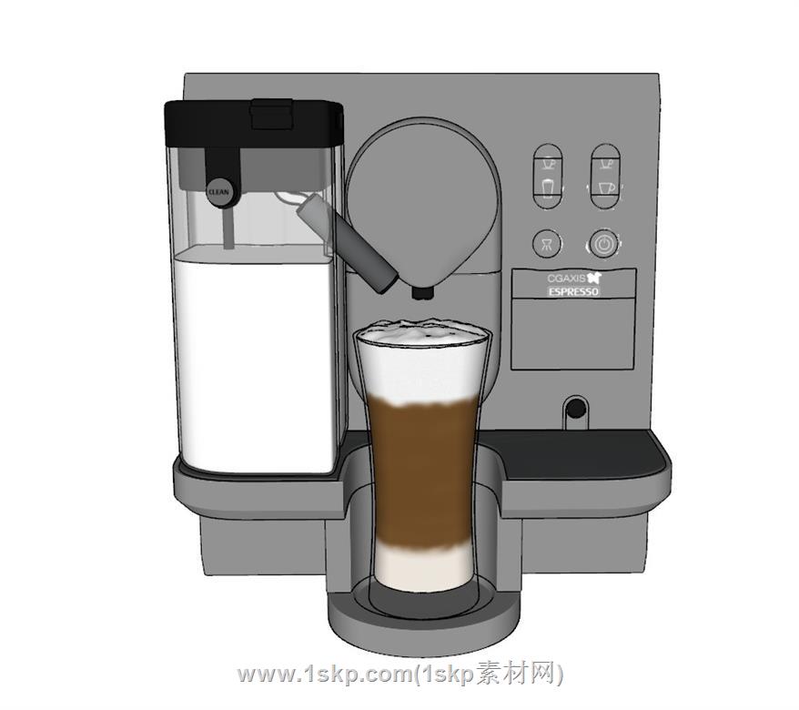 咖啡机饮料机SU模型 1