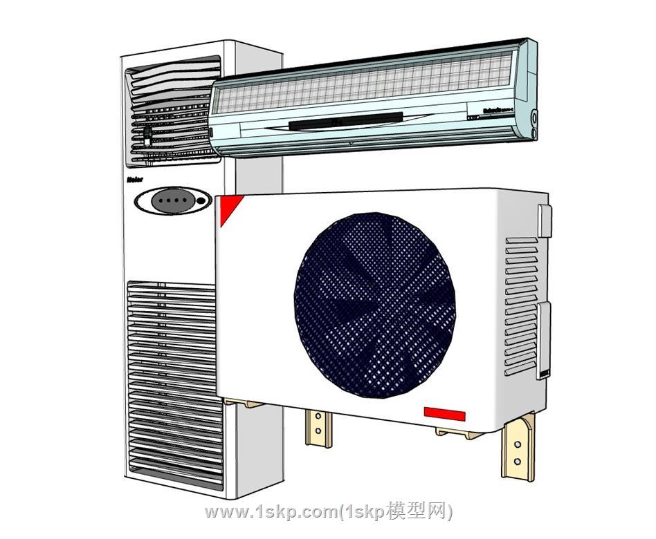 空调SU模型 3