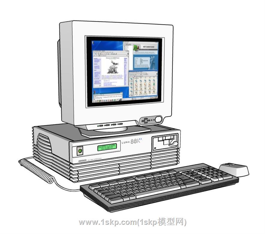 台式机计算机电脑SU模型 2