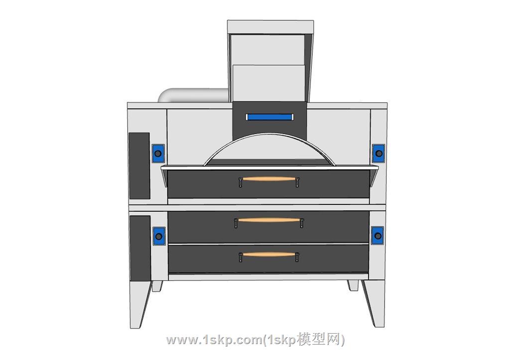 烘烤箱烘烤机SU模型 1