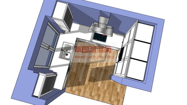 厨房SU模型 1