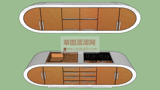 椭圆形草图大SU模型 1