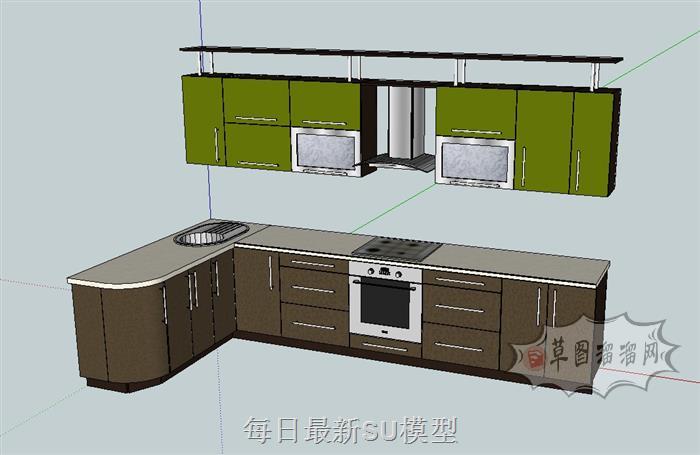 厨房橱柜SU模型