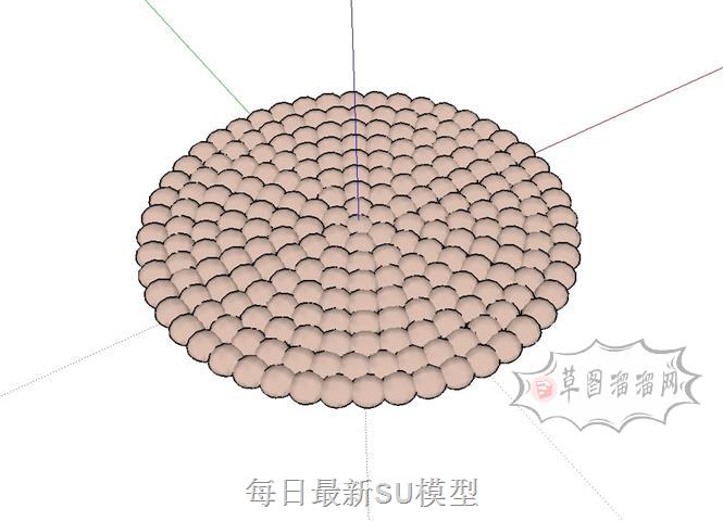 菜碟垫隔热垫餐桌道具SU模型 1