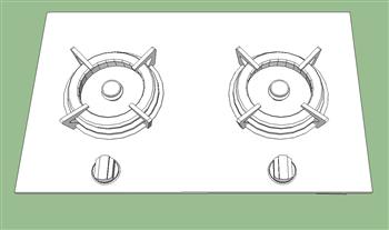 燃气灶煤气灶灶台SU模型 免费sketchup模型下载