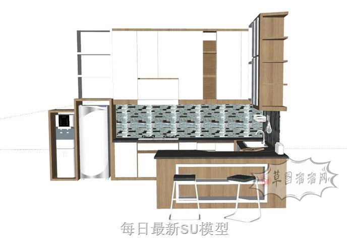 厨房橱柜SU模型 2